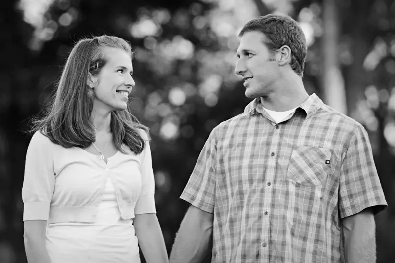 Mike Eck and Anita Gartner walk hand-in-hand in Washington Park in Denver on Monday, Aug. 29, 2011. (Daniel Petty, A&D Photography)