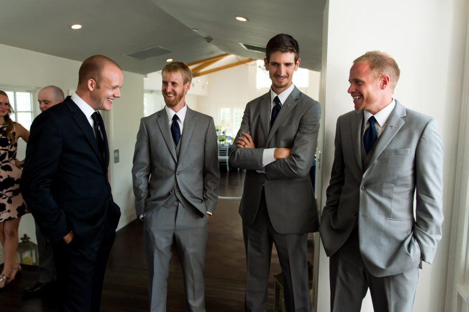 Kevin and his groomsmen wait before the start of his Manor House Wedding on June 26, 2016, in Littleton, Colorado.