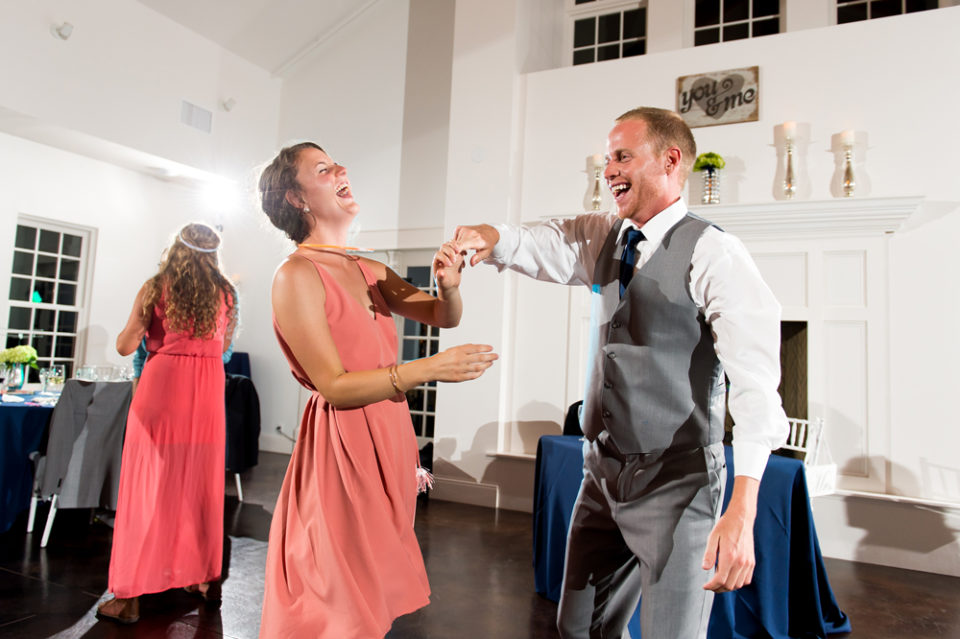 People dance during their Manor House Wedding on June 26, 2016, in Littleton, Colorado.