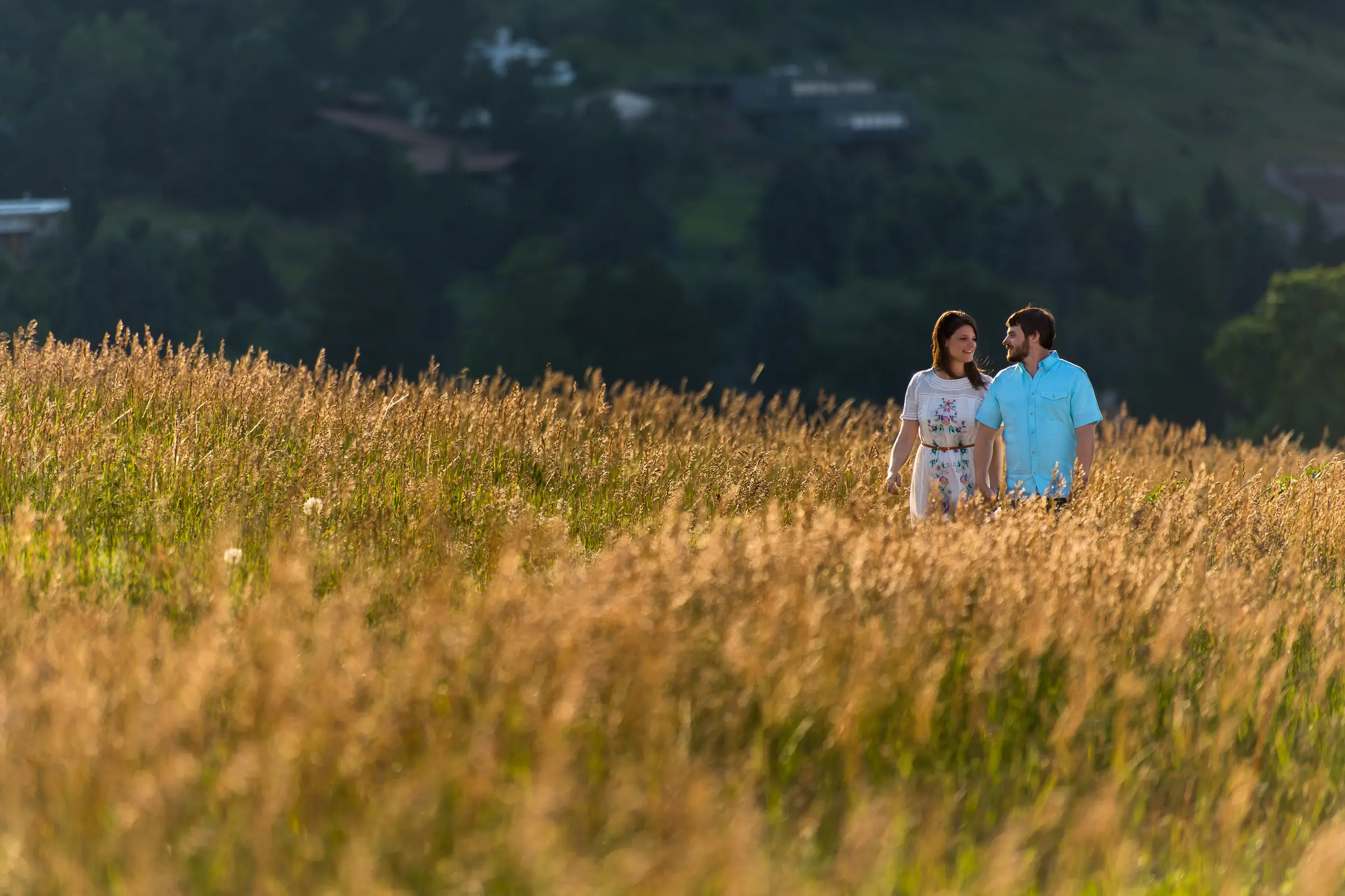 Chautauqua Park Engagement Photos in Boulder