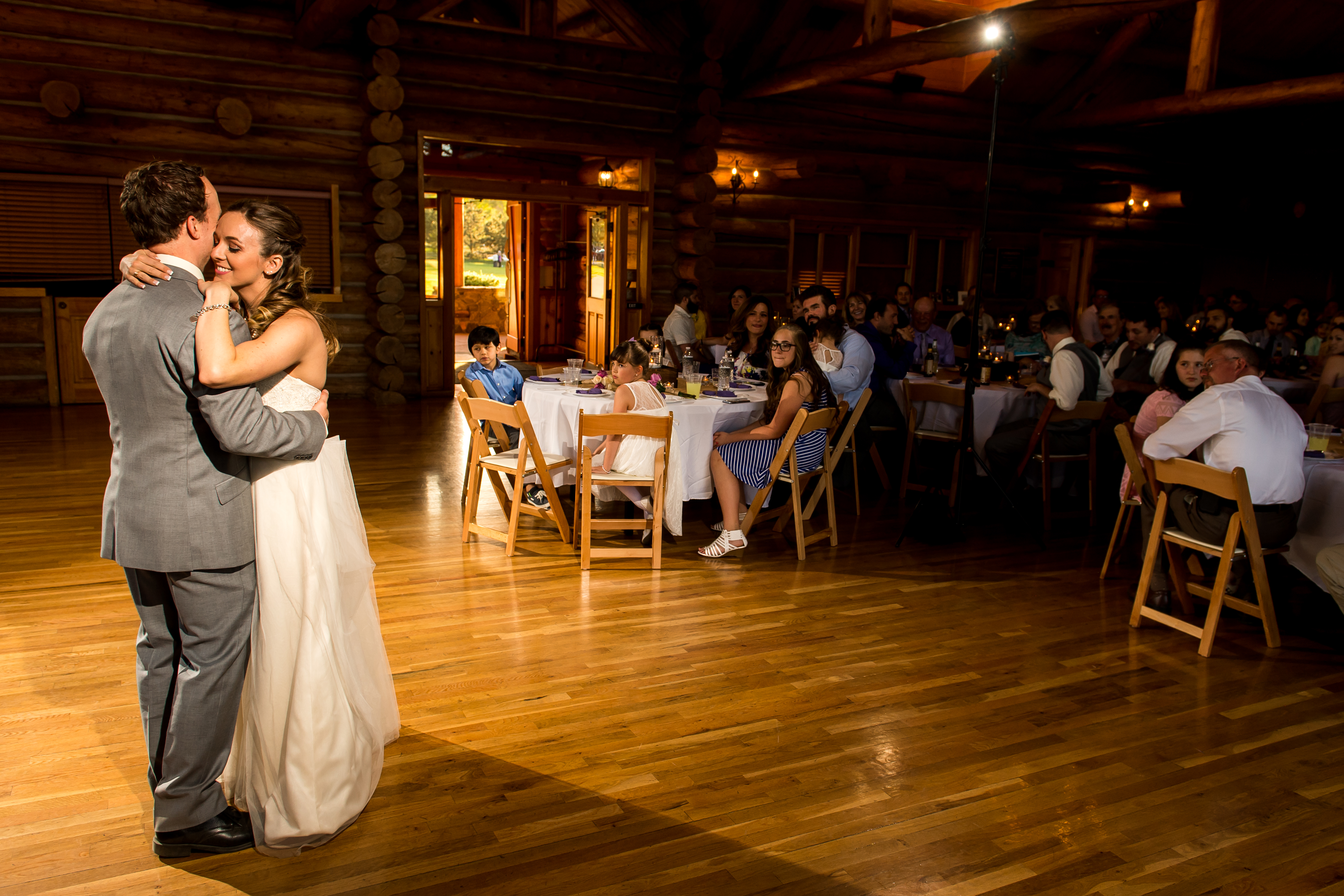 Evergreen Lake House wedding pictures of bride and groom dancing