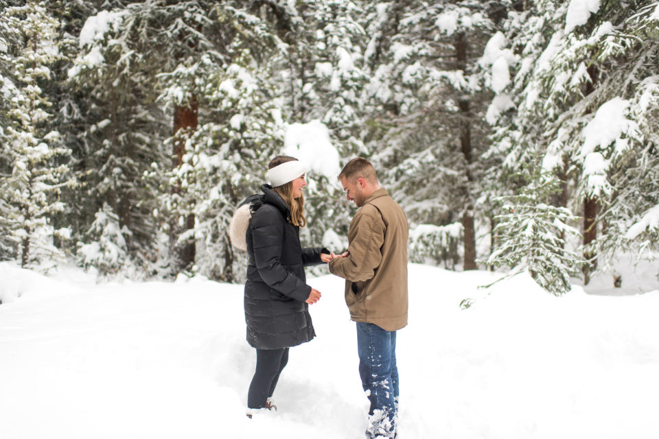 Travis proposes to Sarah in the Colorado mountains