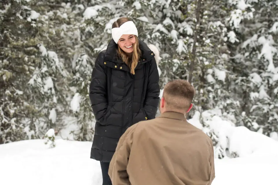 Travis proposes to Sarah in the Colorado mountains