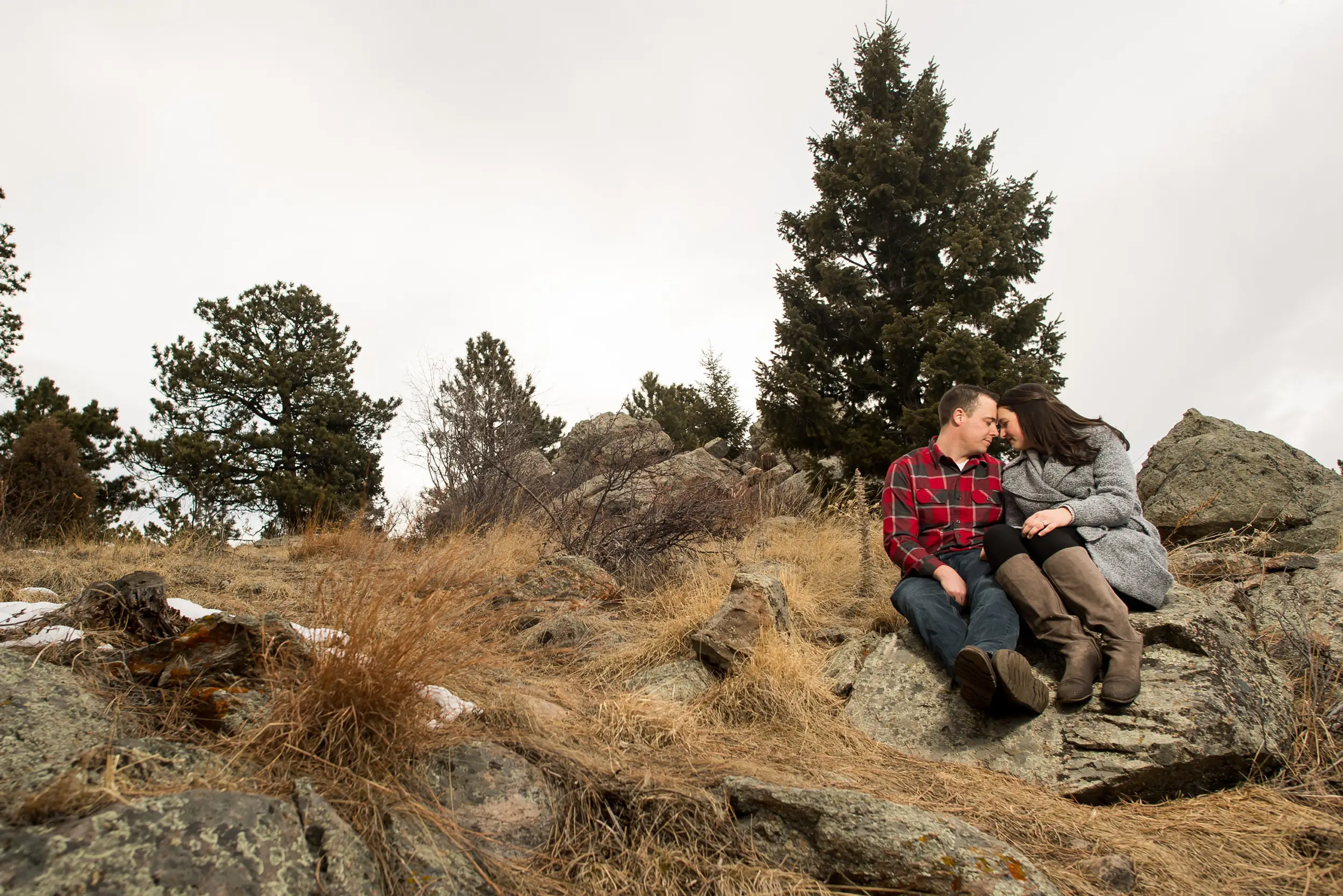 Elk Meadow Park Evergreen engagement with Rachel and Jeff.