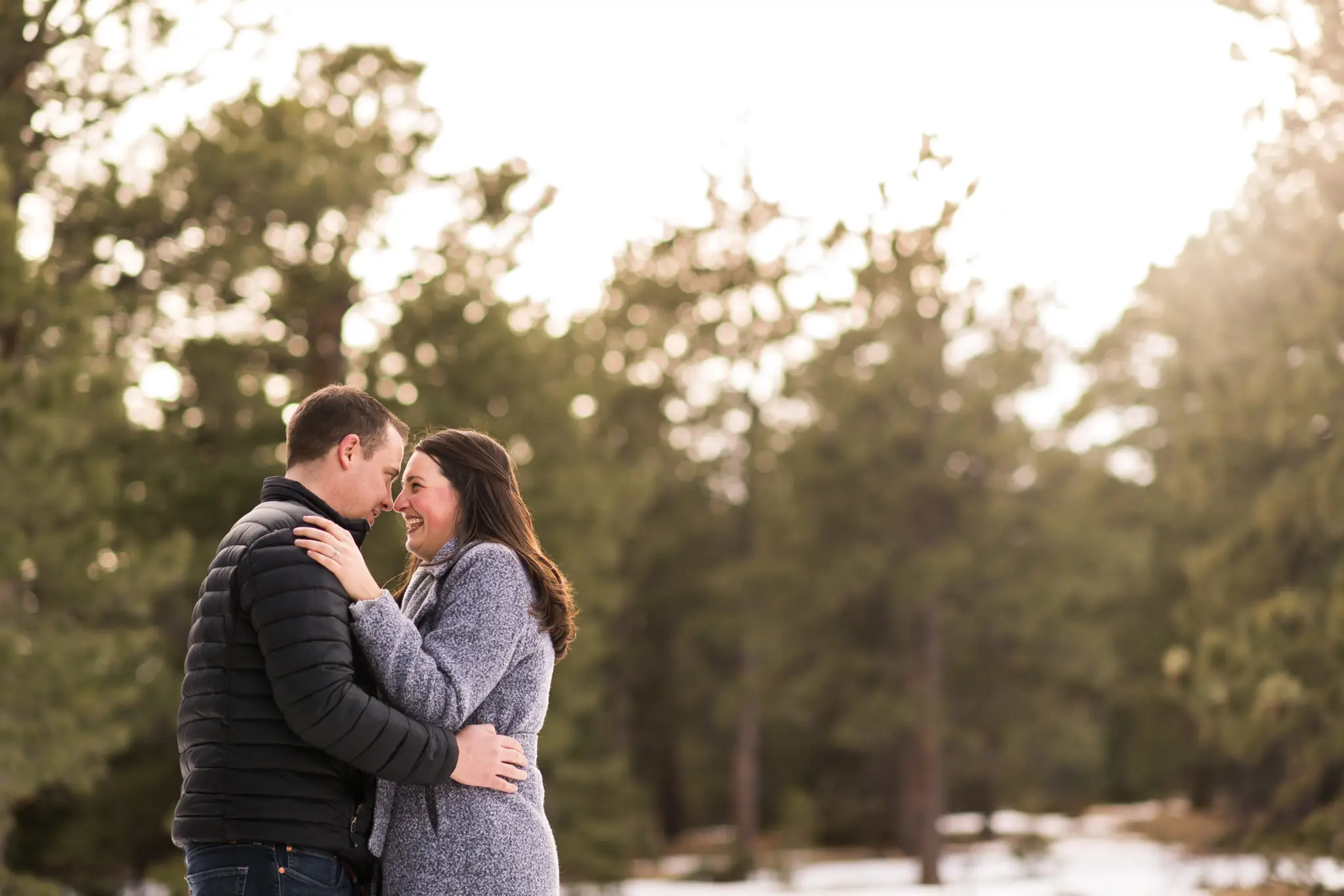Elk Meadow Park Evergreen engagement photos with Rachel and Jeff.
