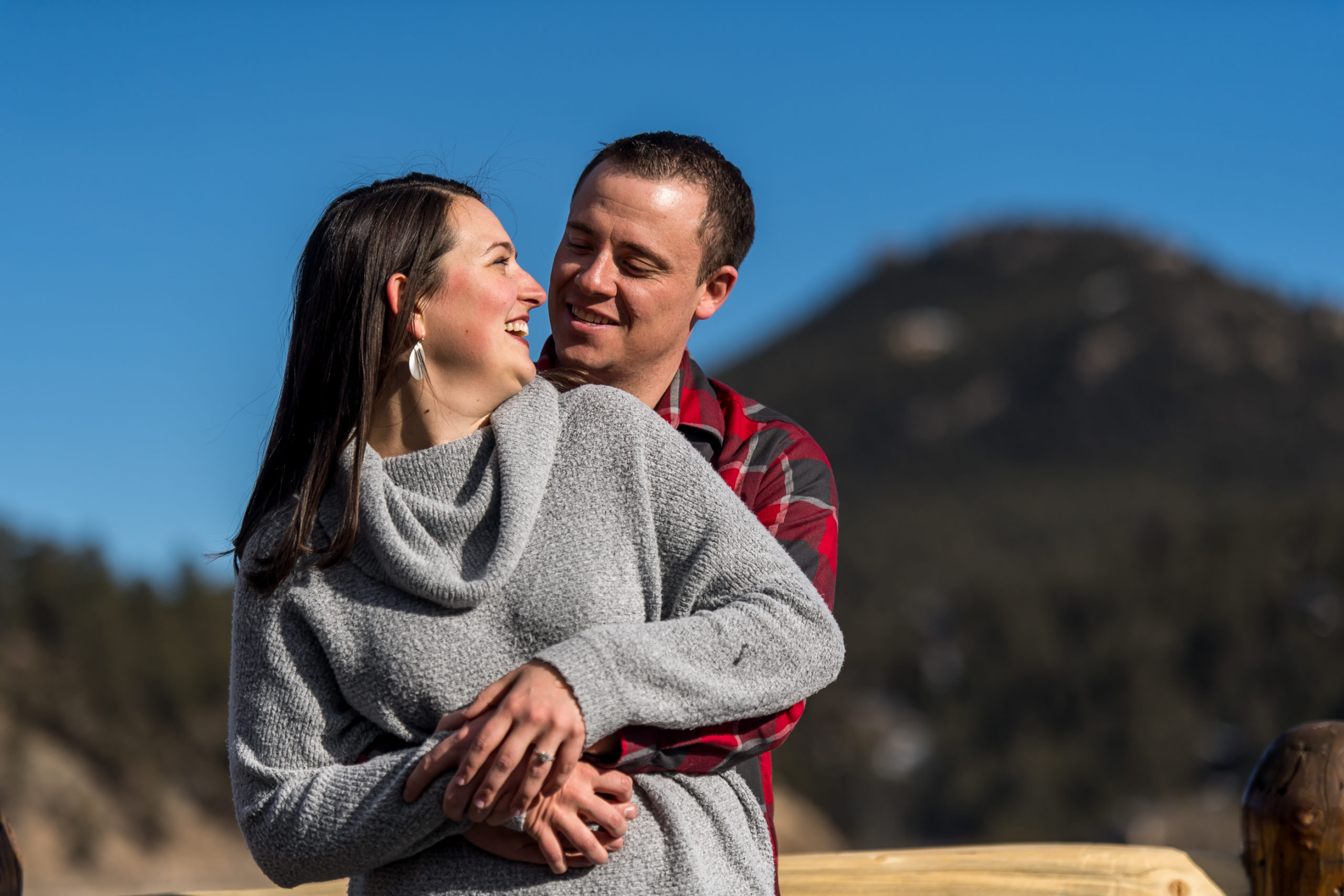 Evergreen Lake engagement photos in Colorado with Rachel and Jeff.