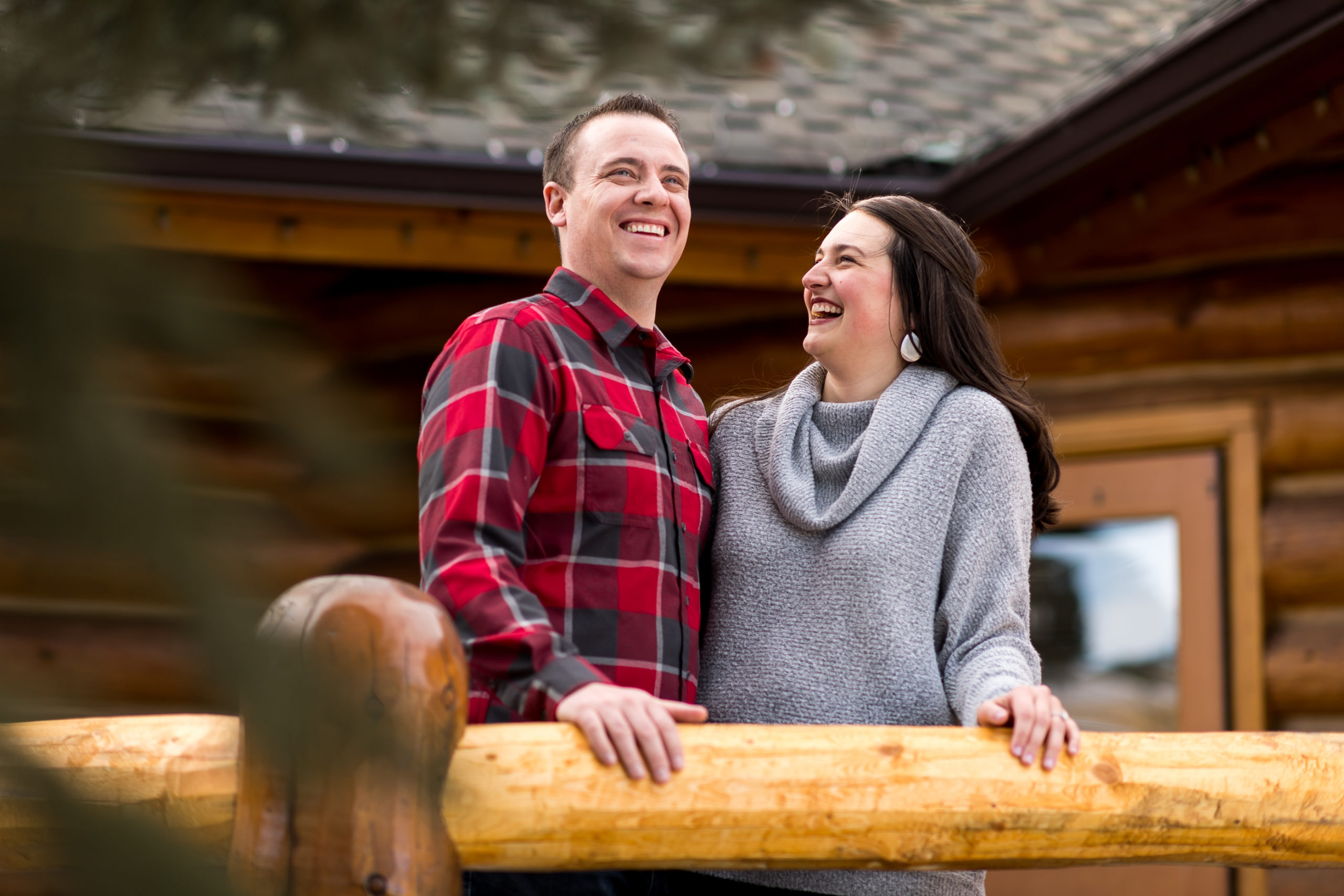 Evergreen Lake engagement photos in Colorado with Rachel and Jeff.