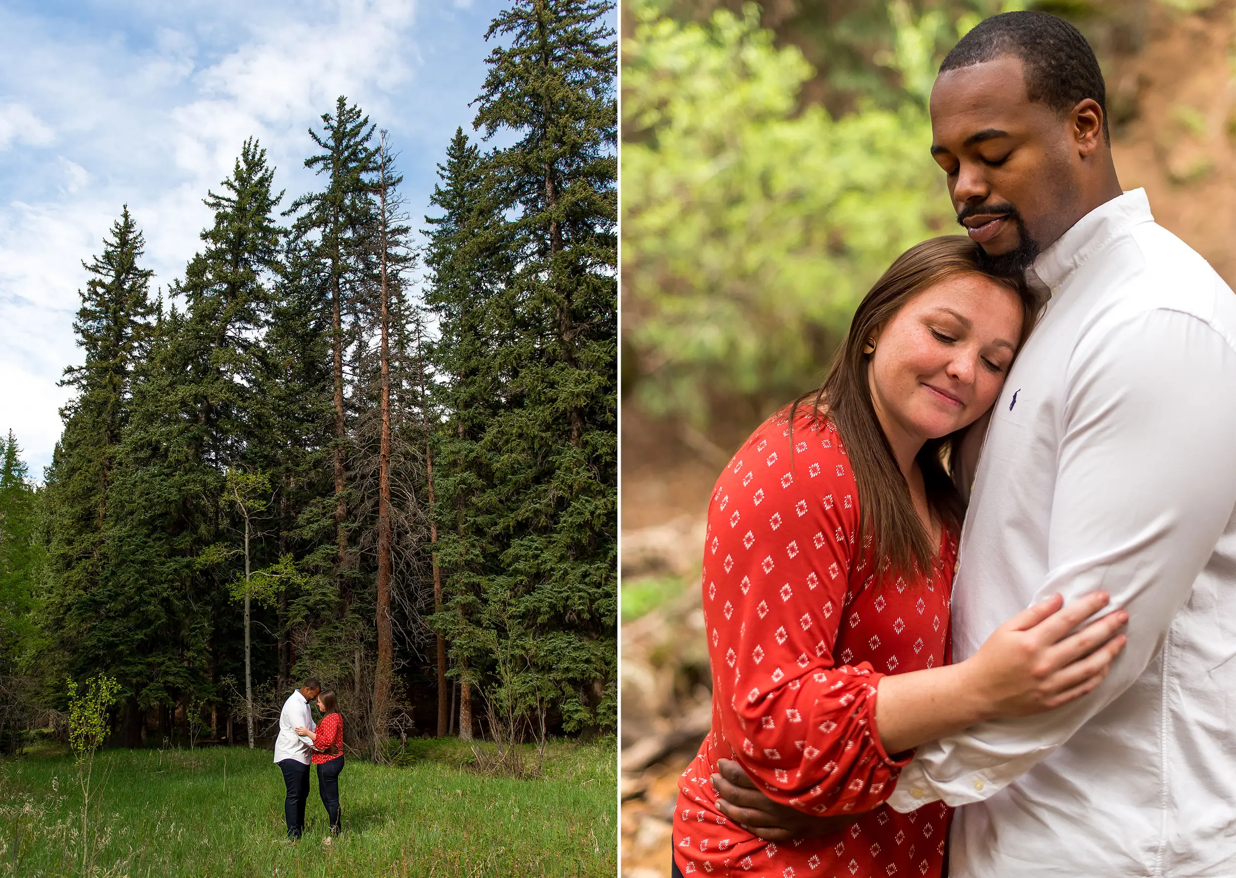 Maxwell Falls Colorado engagement photos with Jenny and Dom.