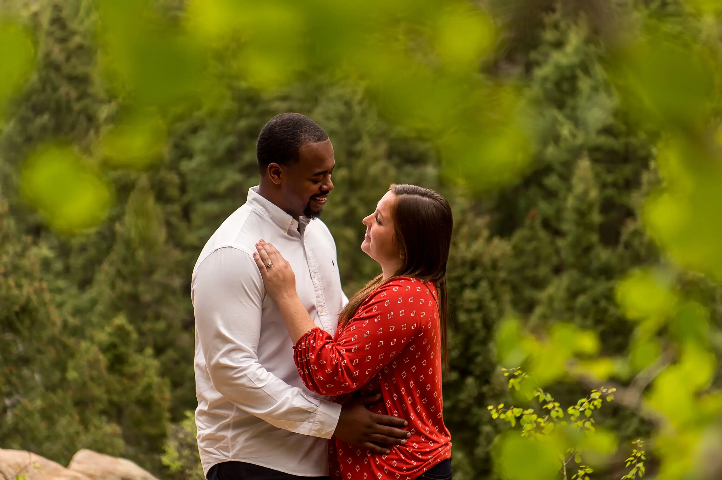 Maxwell Falls Colorado engagement photos with Jenny and Dom.
