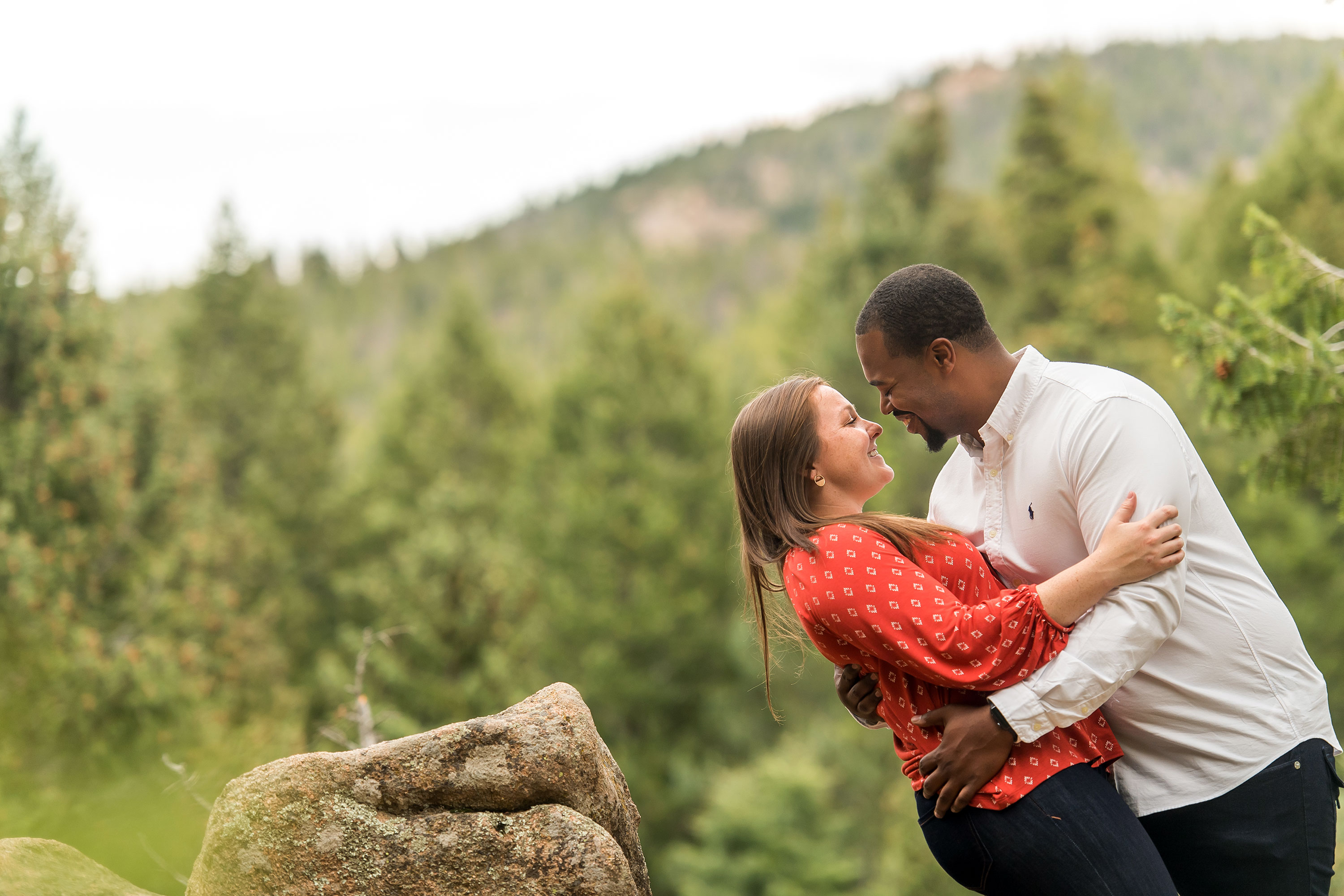 Maxwell Falls Colorado engagement photos with Jenny and Dom.