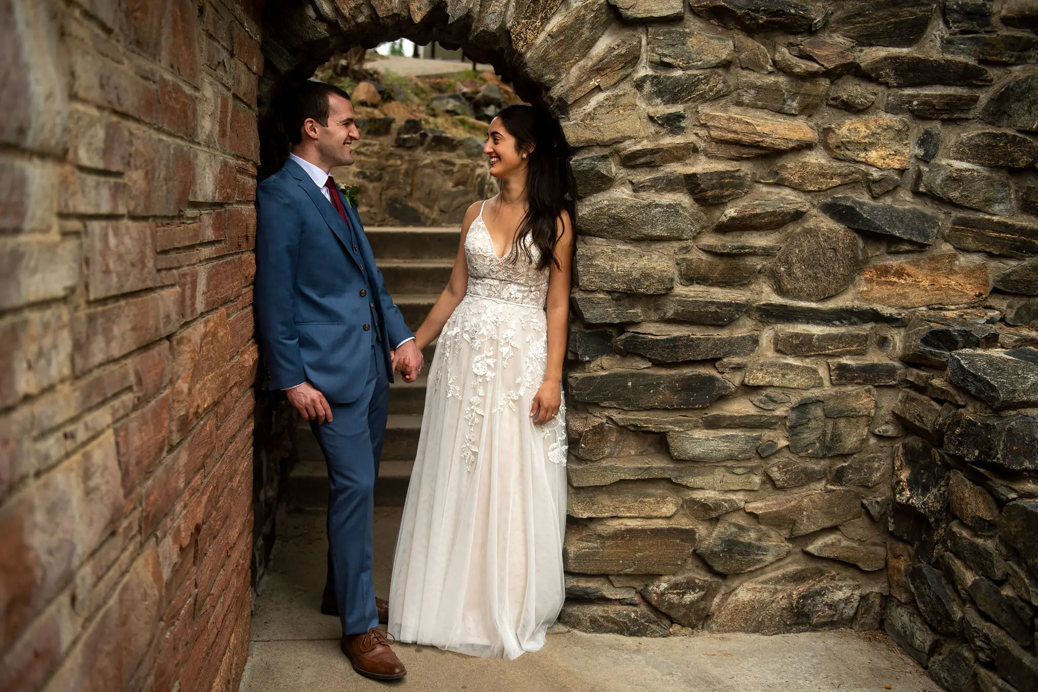 Mother Cabrini Shrine wedding photos in Golden, Colorado, with Kristen and Scott.