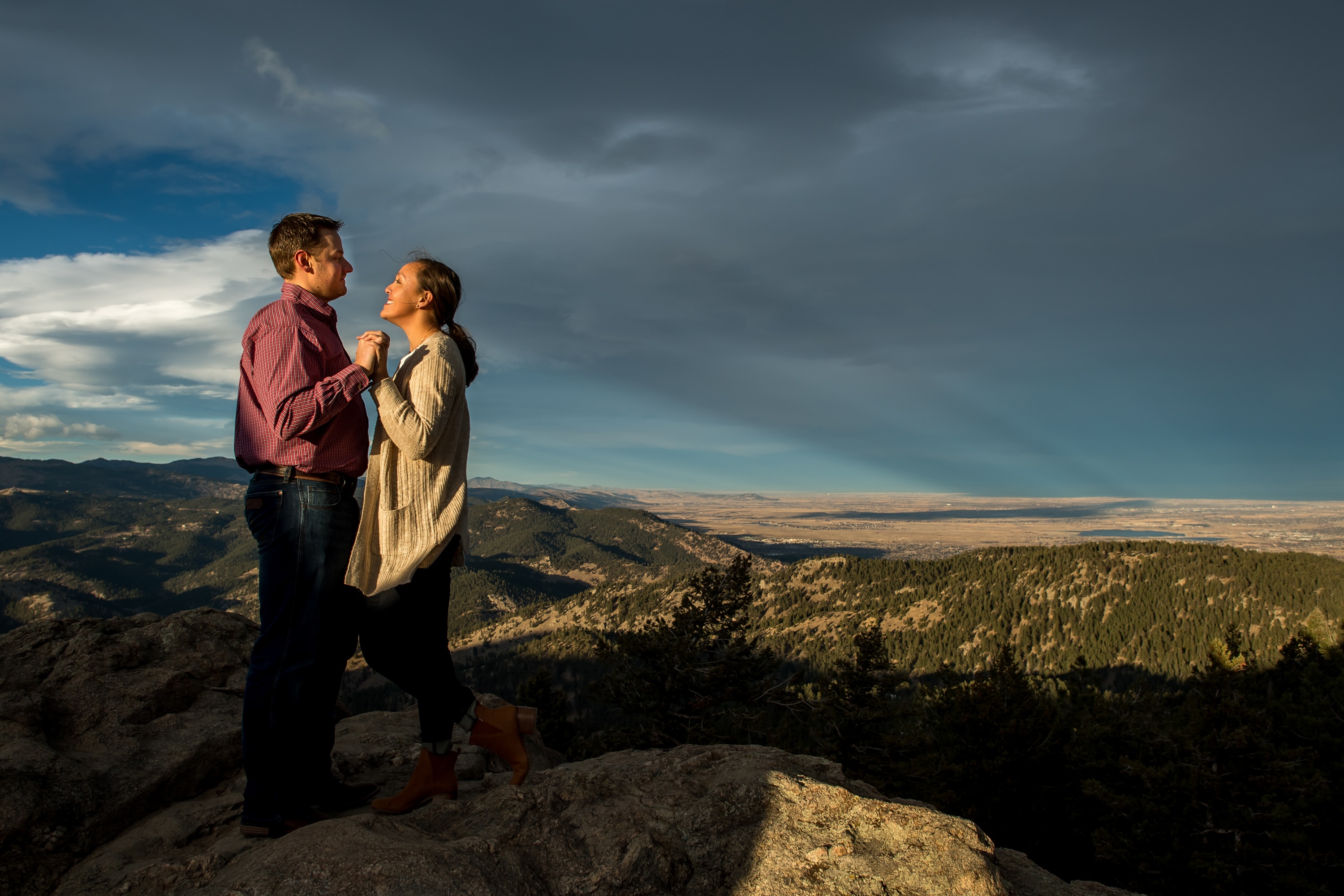 Lost Gulch Overlook engagement photos in Boulder, Colorado, with Sarah and Kyle.