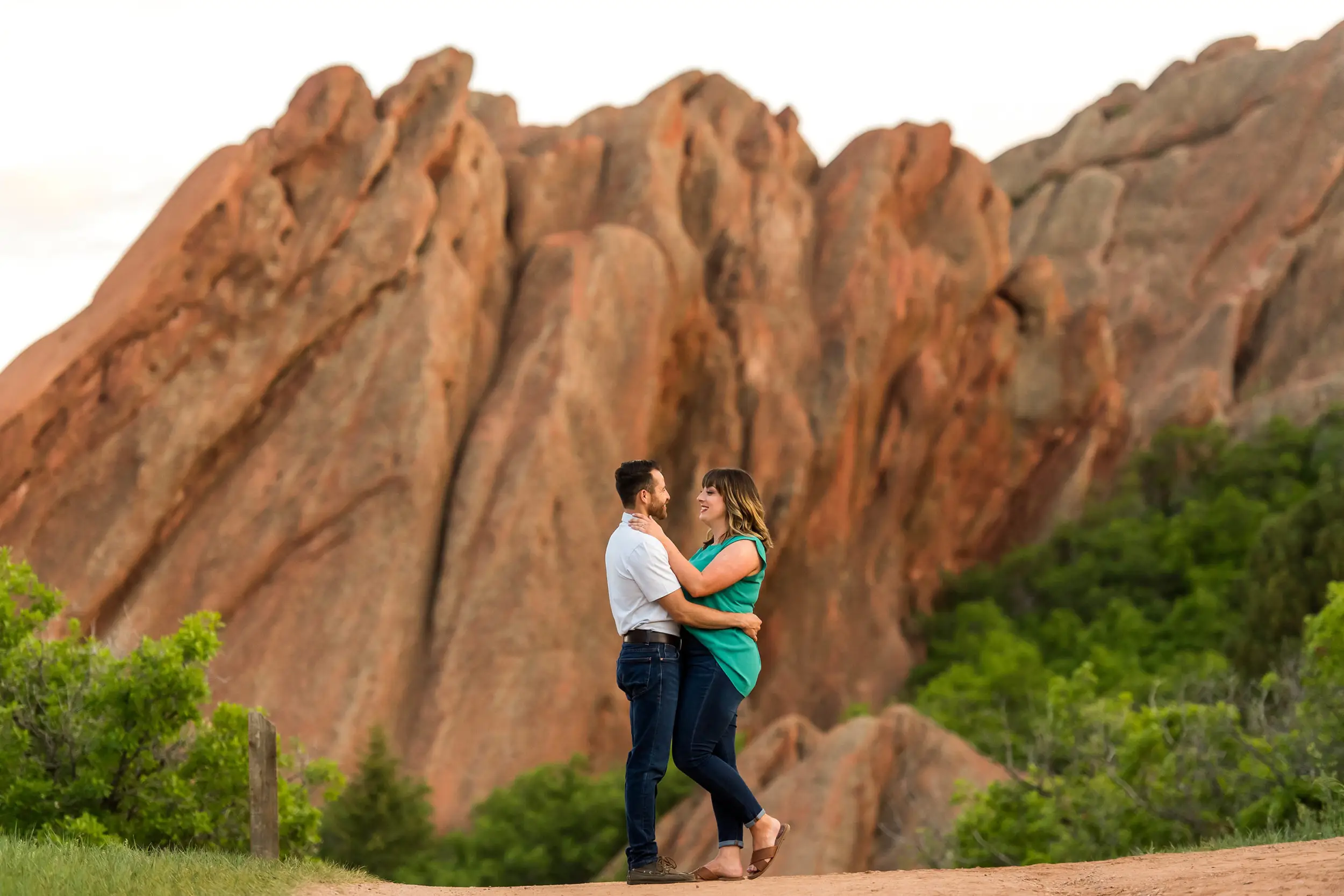 Roxborough State Park Denver engagement photos with Sarah and Alejandro in Littleton, Colorado.