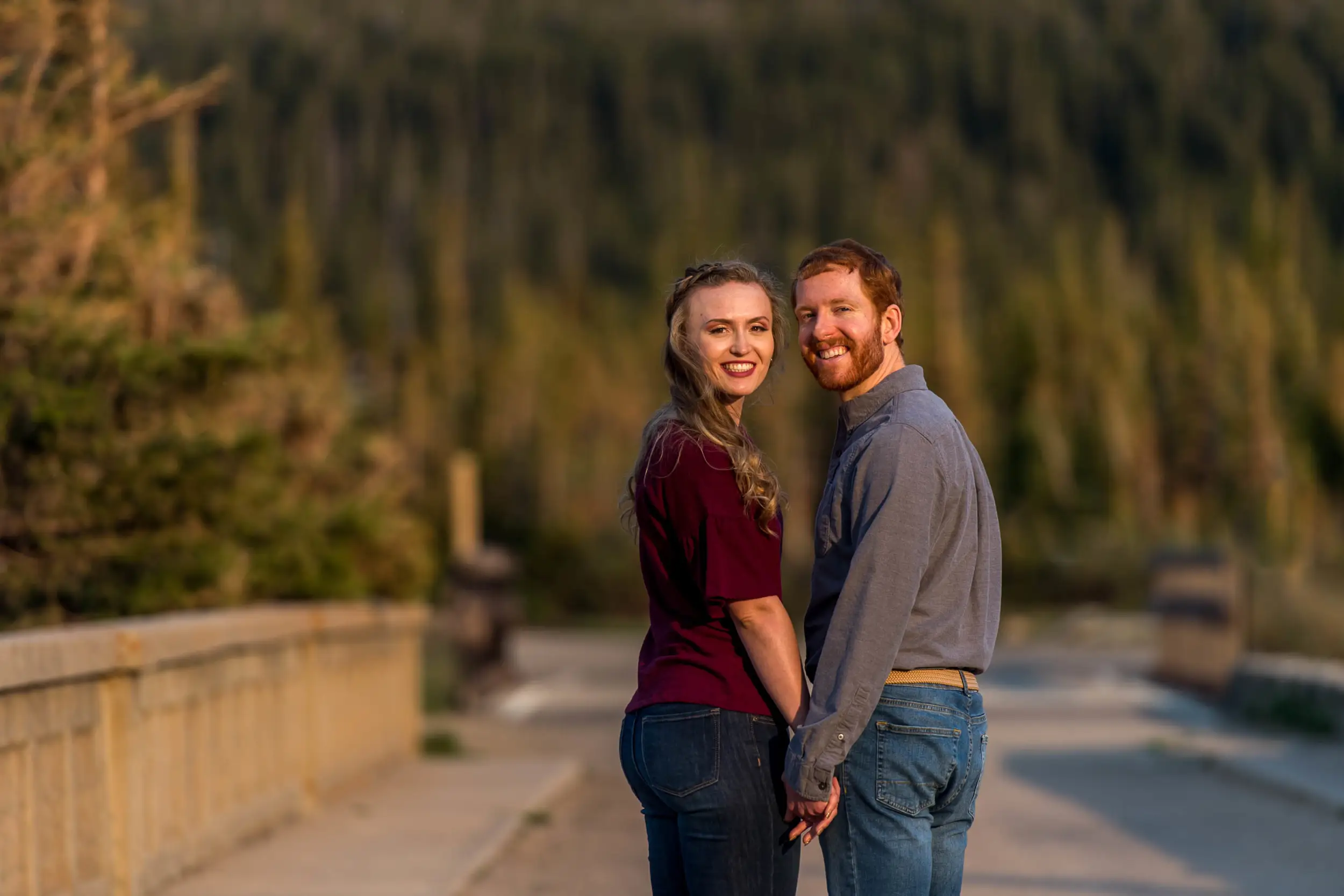 Brainard Lake engagement photos in Boulder County, Colorado, in the spring and summer.