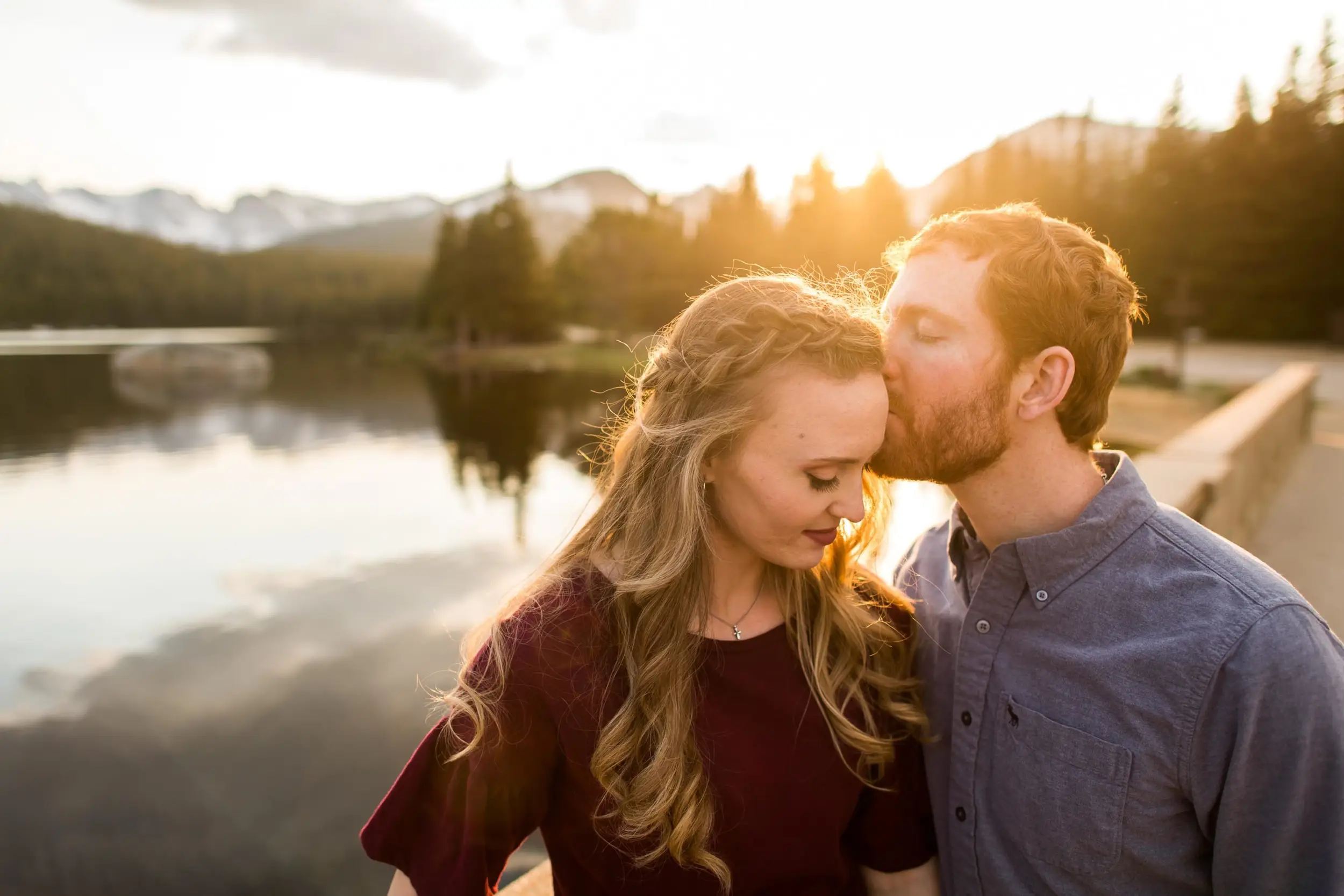 Brainard Lake engagement photos in Boulder County, Colorado, in the spring and summer.