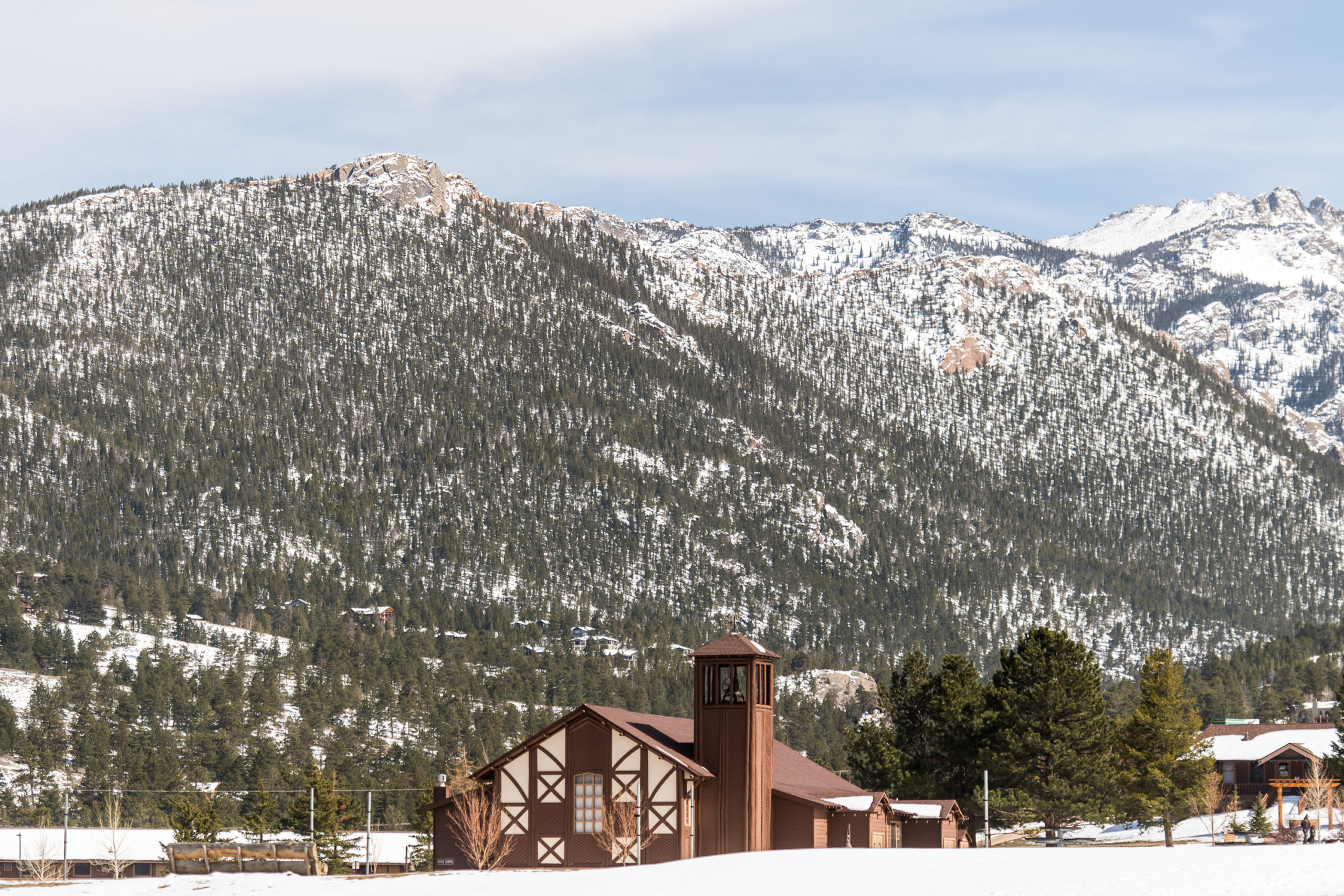 A general view of the YMCA of the Rockies during a wedding in Estes Park, Colorado.
