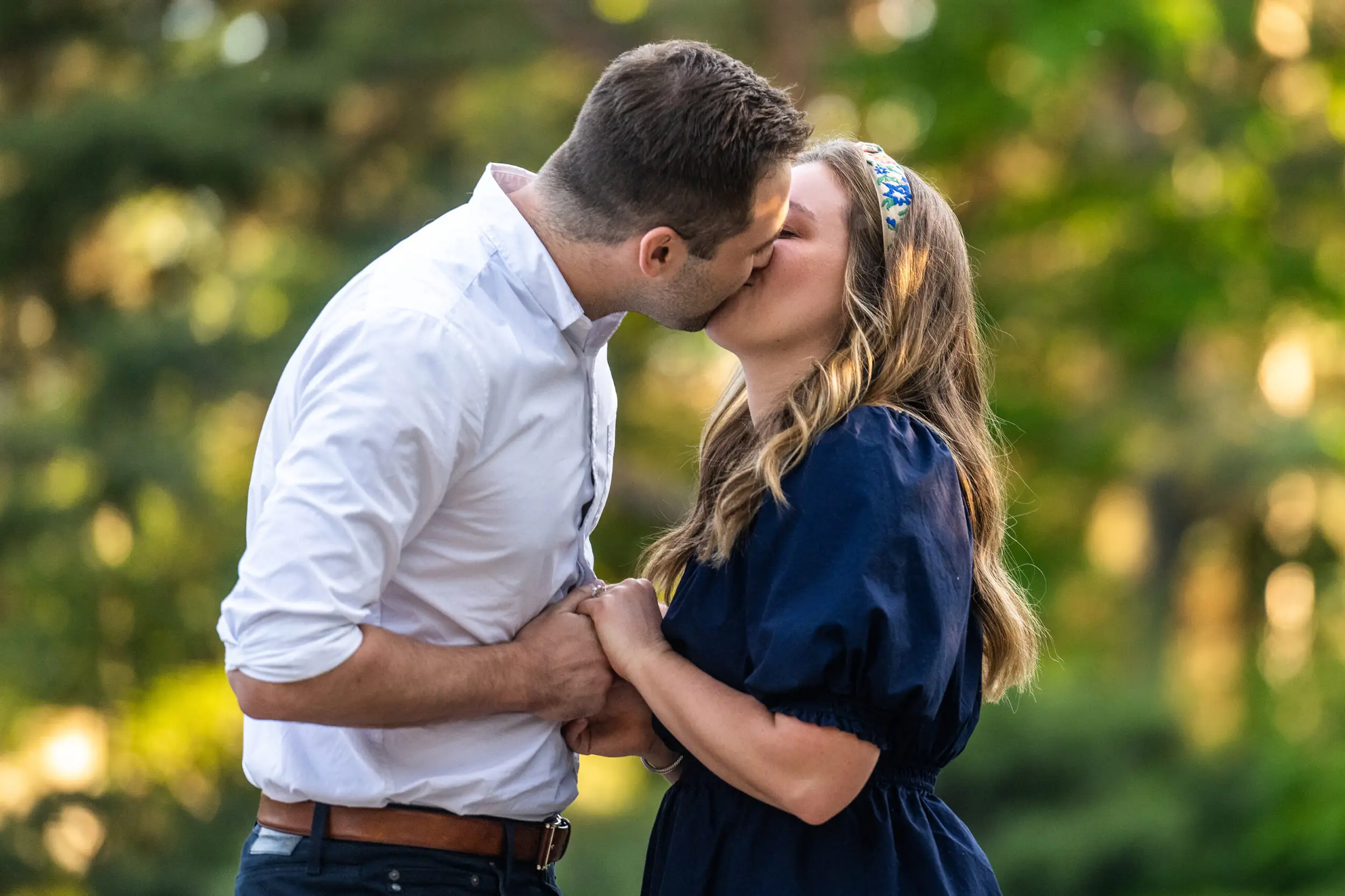 Denver Botanic Gardens proposal session in the spring with Dylan and Ellen.
