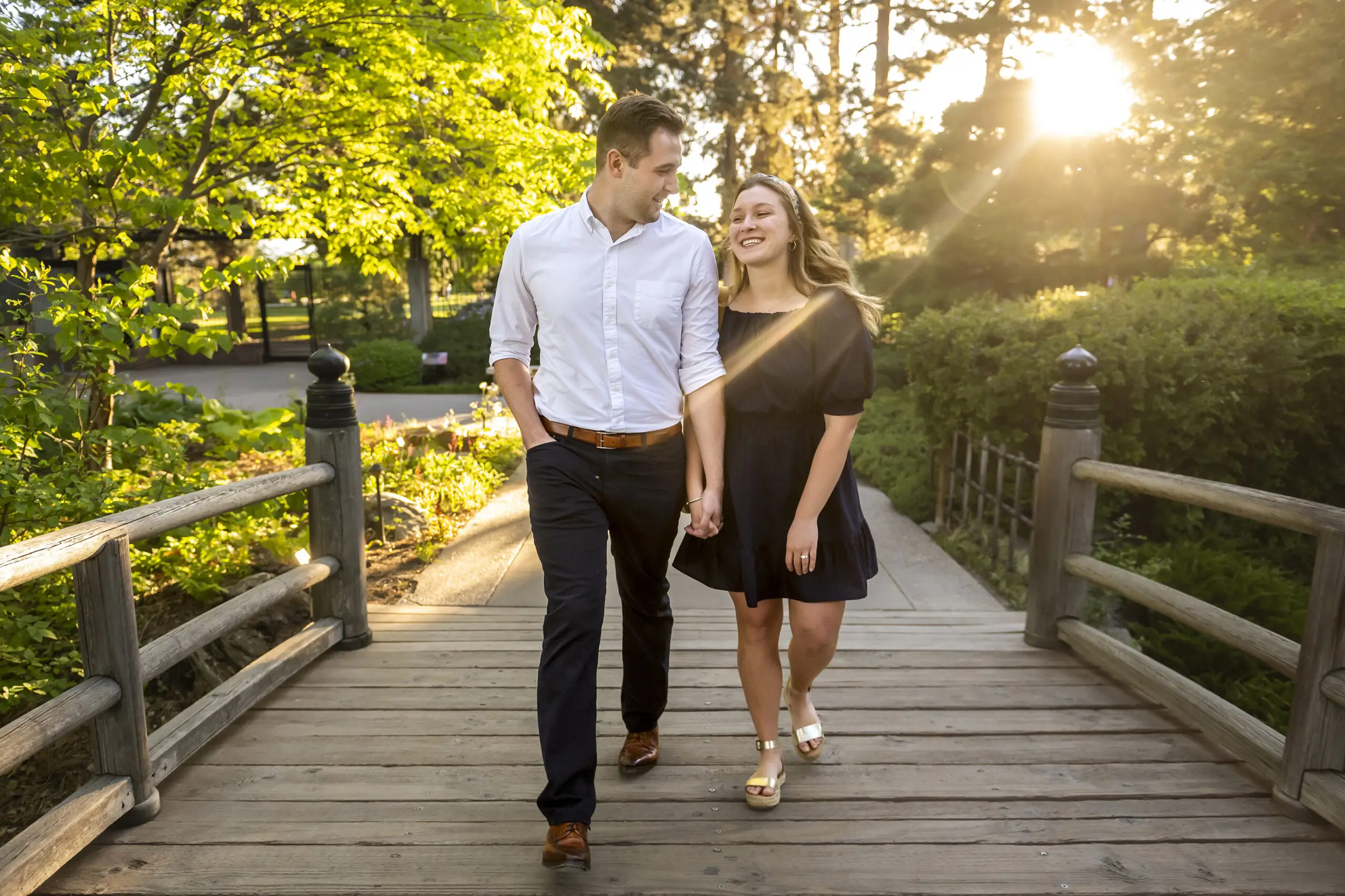 Denver Botanic Gardens proposal walk with Dylan and Ellen.