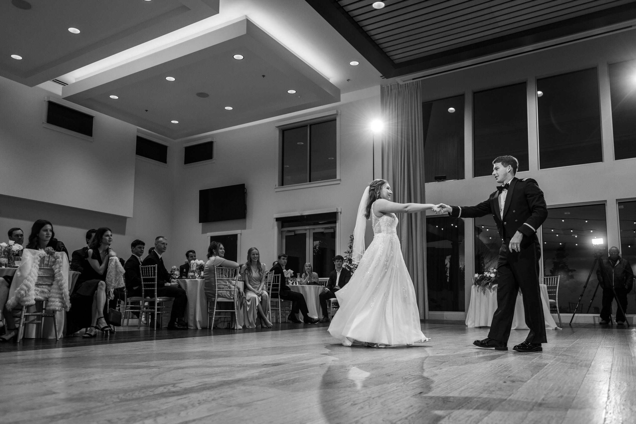 Jaime and Michael dance during their Ashley Ridge by Wedgewood wedding in Littleton, Colorado.