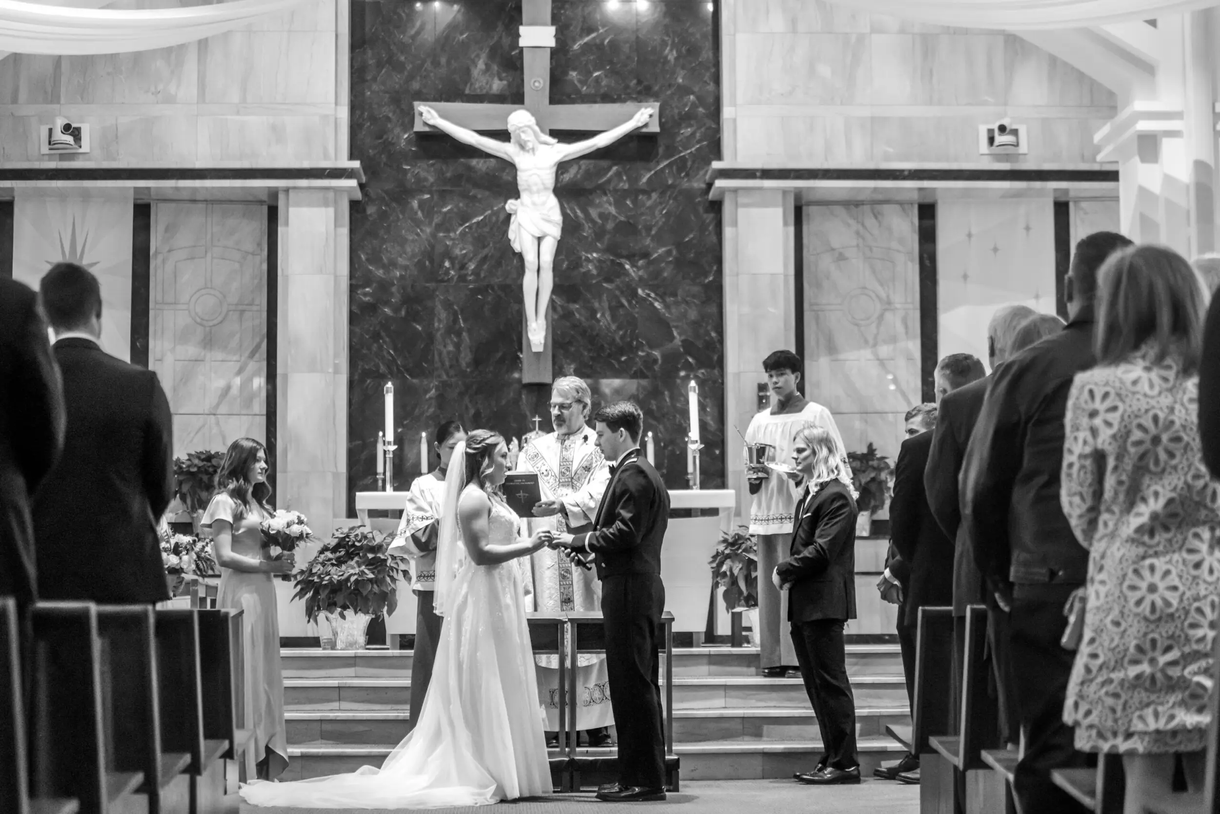 Jaime and Michael are married at a St. Thomas More Catholic Church wedding in Centennial, Colorado.